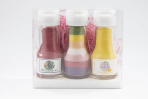 着色の色素は天然成分100％・添加物不使用の天然色塩「カラーソルト　天然色塩・模様3本セット」